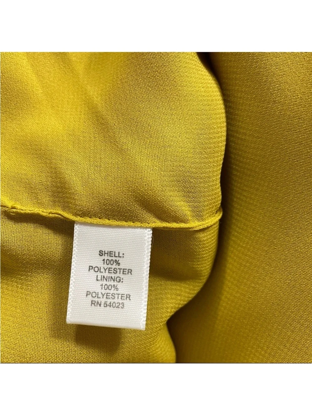 Banana Republic Mustard Ruched V-Neck Knee Length Dress